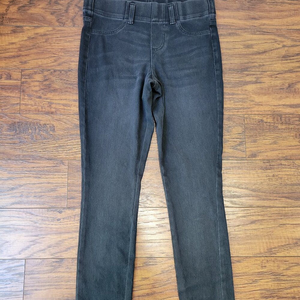 MIXIT Gray Faux Denim Pull-On Leggings w/ Back Pockets sz S EUC Autumn Casual